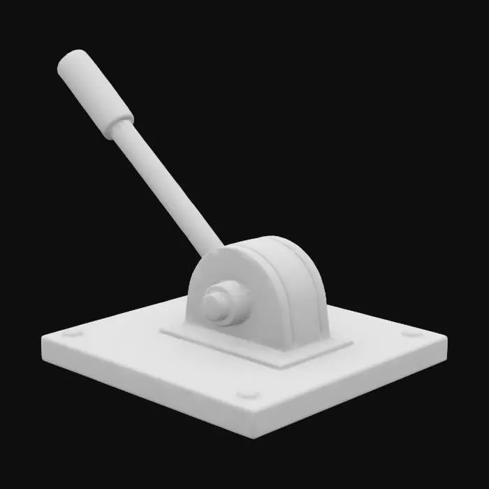 3D model for Old Metal Lever, #SketchTo3D#