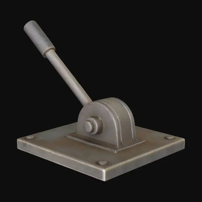 3D model for Old Metal Lever, #SketchTo3D#