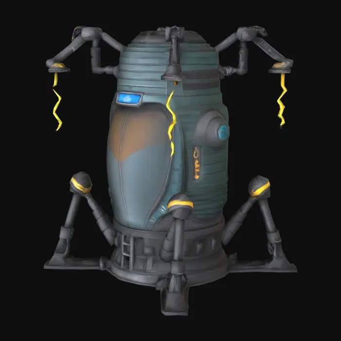 3D model for SciFi Transporter, #SketchTo3D#