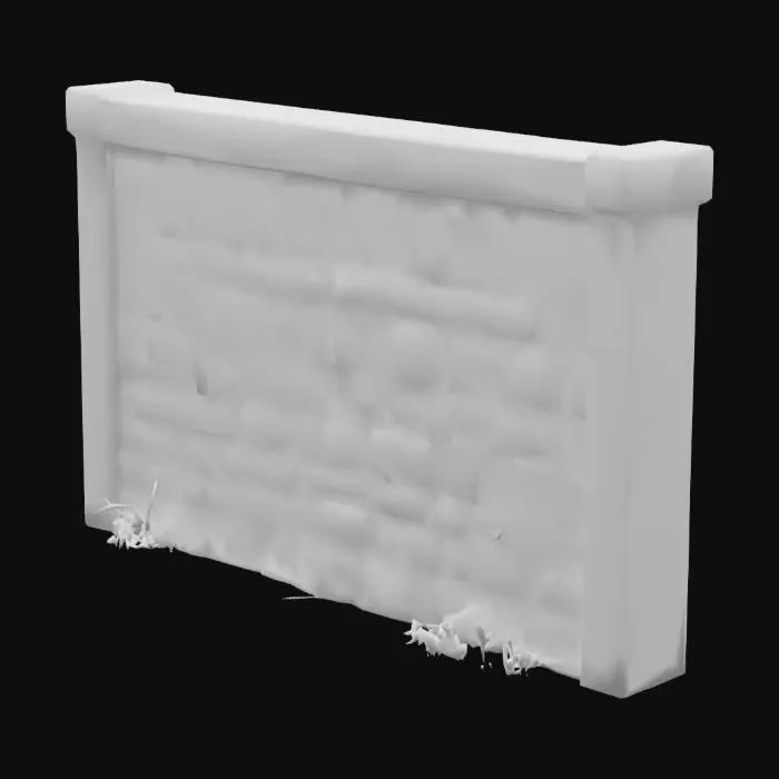 3D model for Rustic Stone Wall, #SketchTo3D#