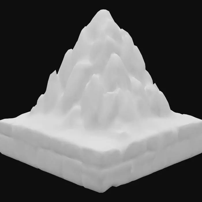 3D model for Mossy Summit, #PBR#