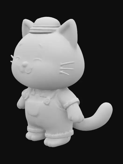 3D model for cute boy cat