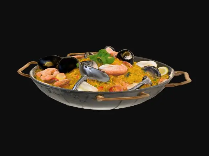 3D model for Hazme una paella de marisco, #food#