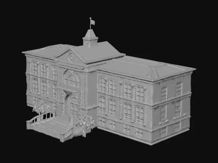 3D model for Autumn Schoolyard