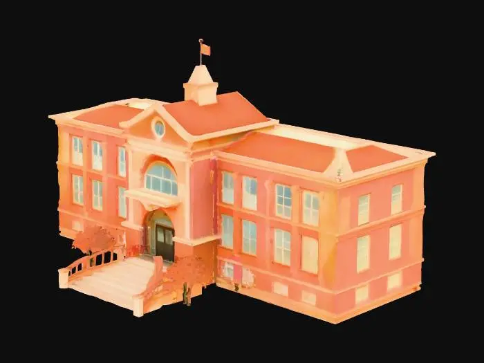 3D model for Autumn Schoolyard