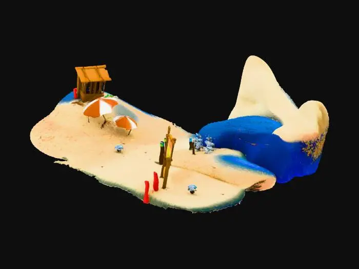 3D model for goolagoon area beach