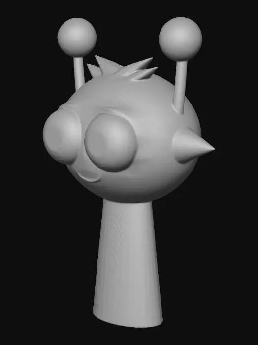 3D model for Yellow Alien Face