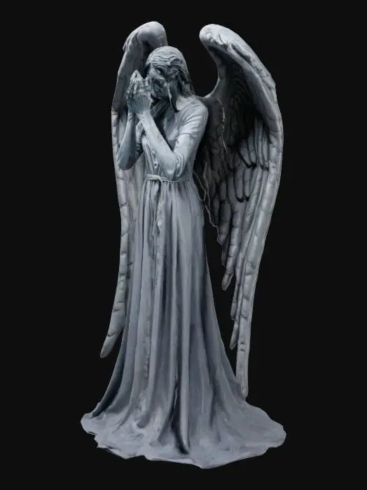 3D model for Doctor Who Weeping Angel full body hands covering face