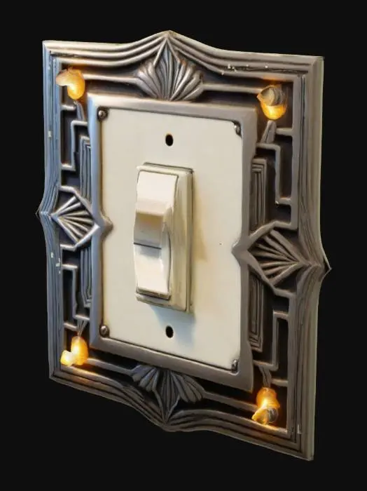 3D model for Art Deco Style Light Switch