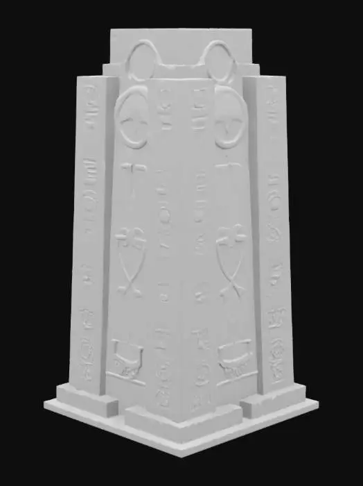 3D model for Ancient Alien Glyph Necron Blackstone style Monolith free standing 