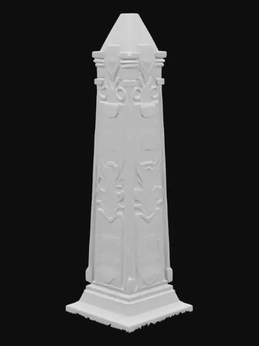 3D model for Ancient Alien Glyph Necron Blackstone style Monolith free standing 