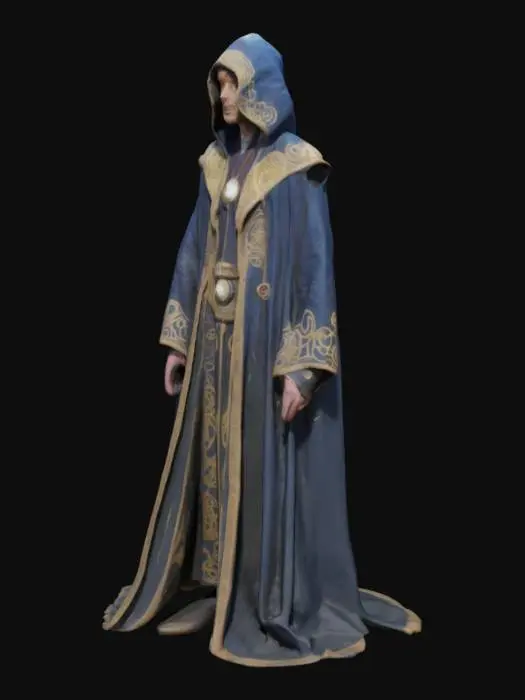 3D model for Doctor Who style Time Lord dressed in Gallifreyan Robes