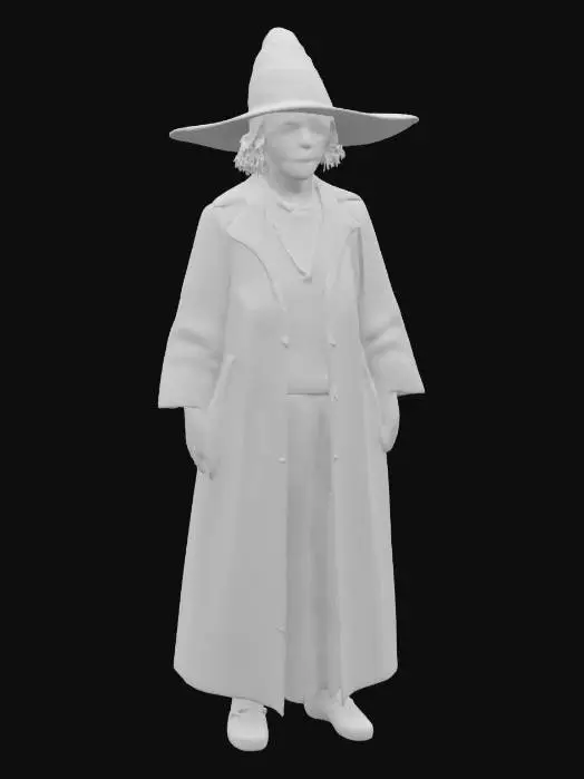 3D model for Granny Weatherwax is a tall, slim witch who looks to be in her early to mid sixties with a commanding presence and piercing steel blue eyes. She has a hooked nose and the smooth, rosy complexion of someone who spends a lot of time outdoors. Her steel grey hair is set in an iron hard grey bun, held in place with multiple hatpins under a traditional witch's hat. Her clothes are plain, simple and practical, and all in a serviceable and easy-to clean black. She's considered to be handsome rather than pretty, but her determined look and air of complete authority make even the bravest person think twice before challenging her.
NPC, Character Fantasy Witch Stylised Female Discworld Pratchett