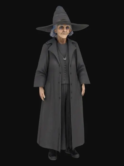 3D model for Granny Weatherwax is a tall, slim witch who looks to be in her early to mid sixties with a commanding presence and piercing steel blue eyes. She has a hooked nose and the smooth, rosy complexion of someone who spends a lot of time outdoors. Her steel grey hair is set in an iron hard grey bun, held in place with multiple hatpins under a traditional witch's hat. Her clothes are plain, simple and practical, and all in a serviceable and easy-to clean black. She's considered to be handsome rather than pretty, but her determined look and air of complete authority make even the bravest person think twice before challenging her.
NPC, Character Fantasy Witch Stylised Female Discworld Pratchett