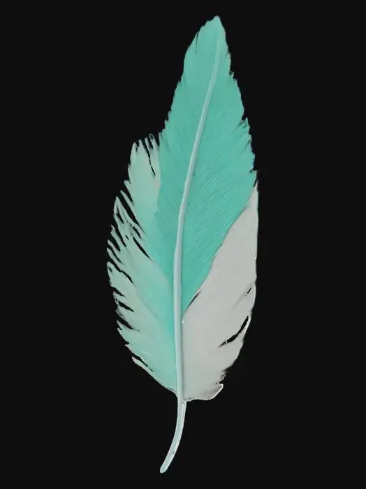 3D model for simple decorative feather 
