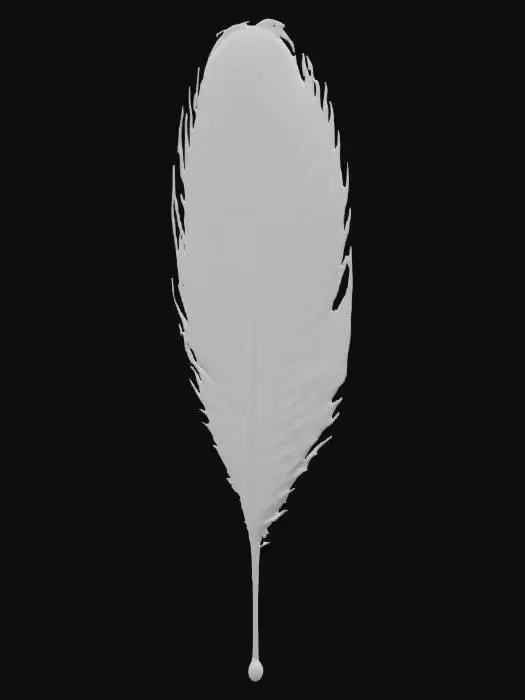 3D model for simple decorative feather 