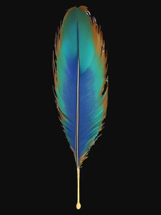 3D model for simple decorative feather 