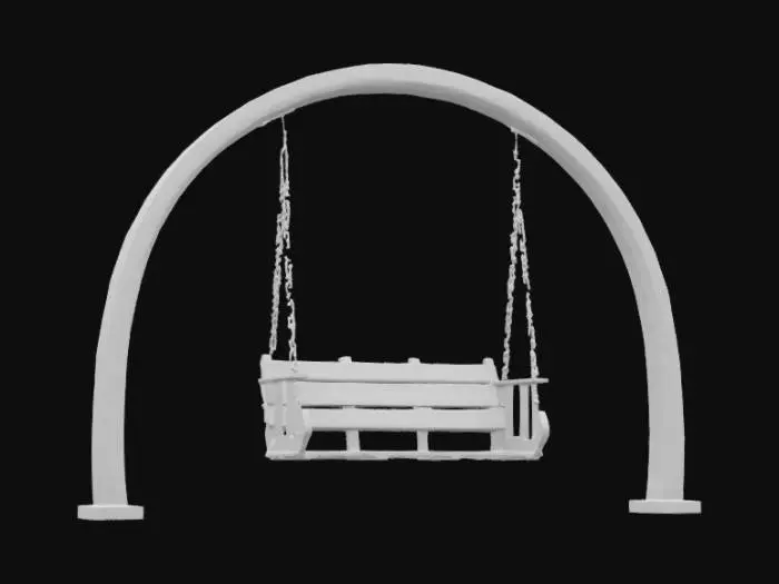 3D model for Wooden Arch Swing, #garden#