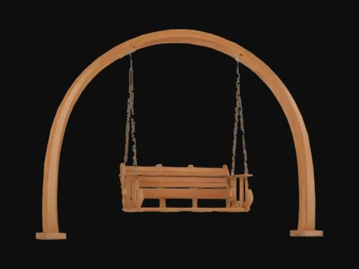3D model for Wooden Arch Swing, #garden#