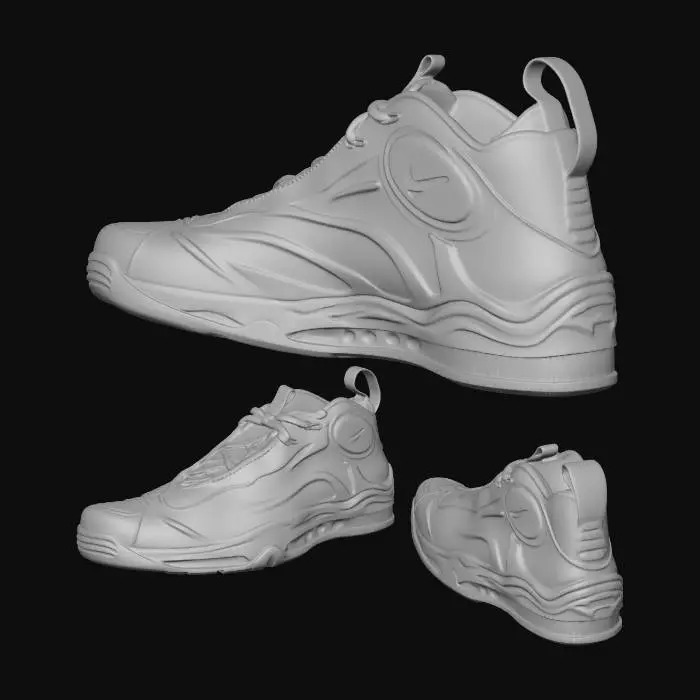 3D model for Silver Eclipse Sneakers