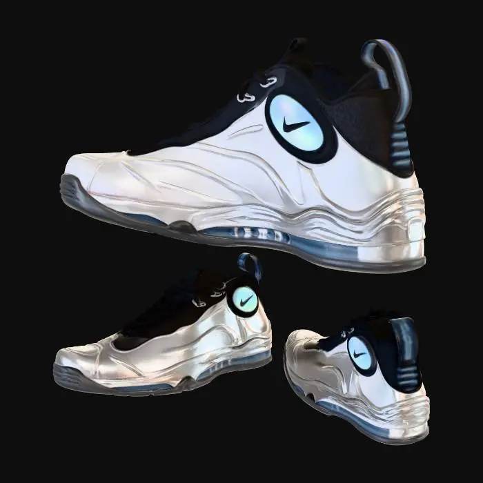 3D model for Silver Eclipse Sneakers