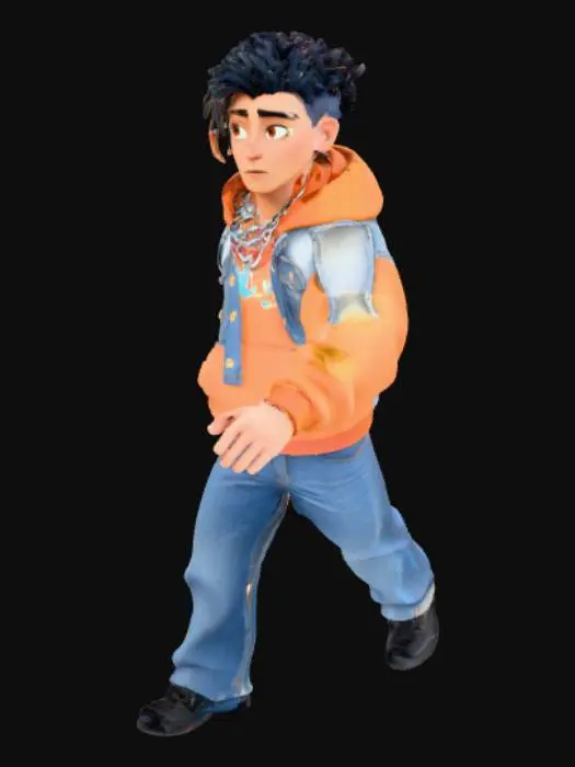 3D model for male model standing in a t-pose