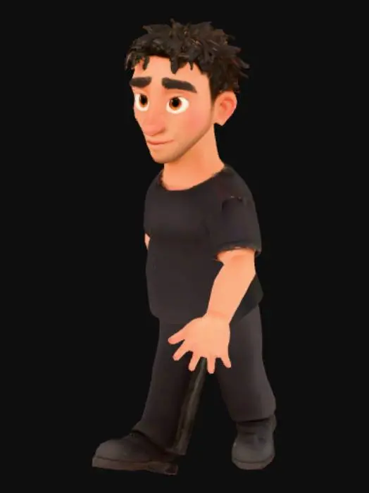 3D model for head of a young man, just the head