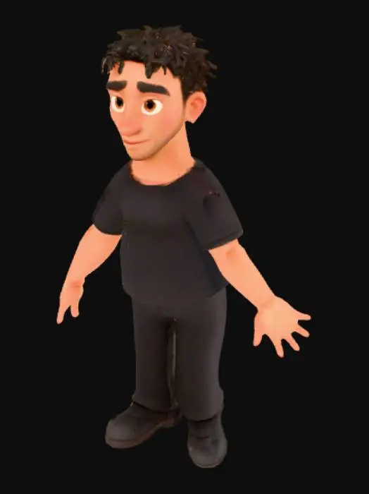 3D model for head of a young man, just the head