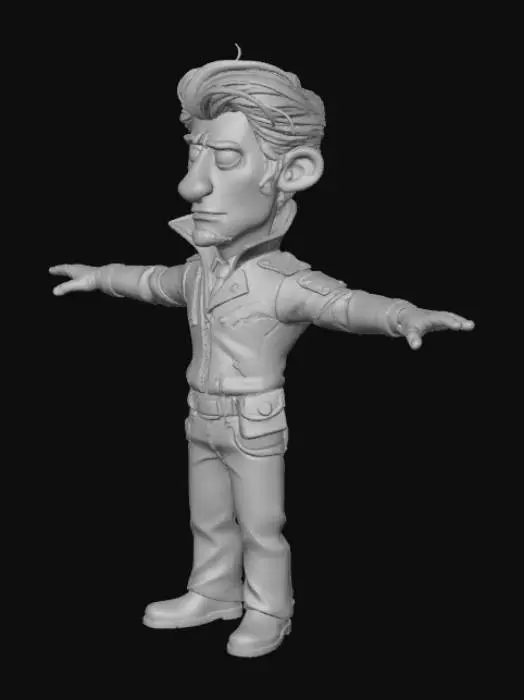 3D model for male model, standing in a t-pose