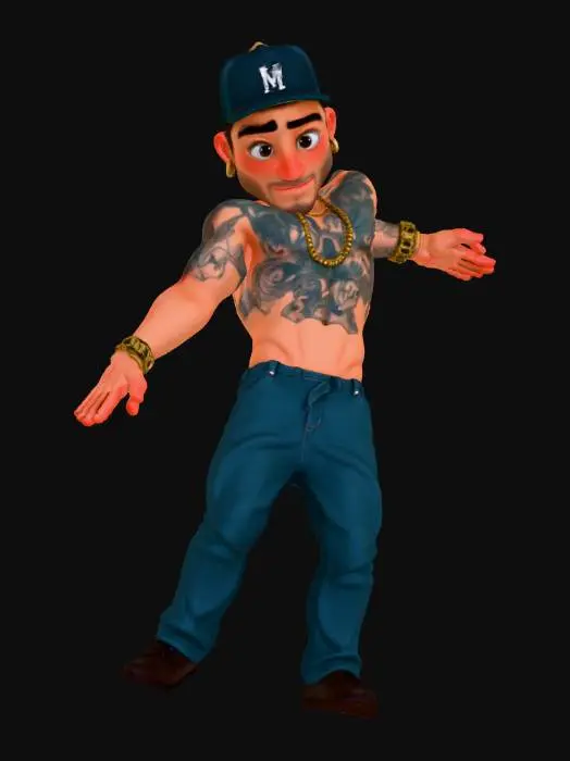 3D model for male standing in a t-pose