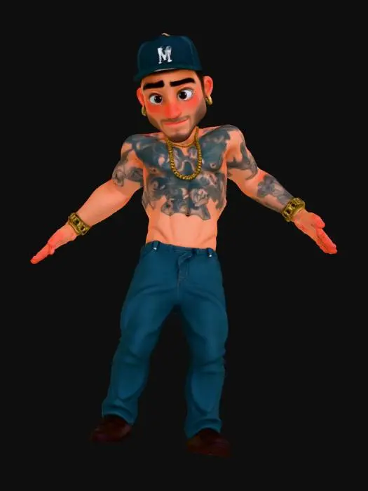 3D model for male standing in a t-pose