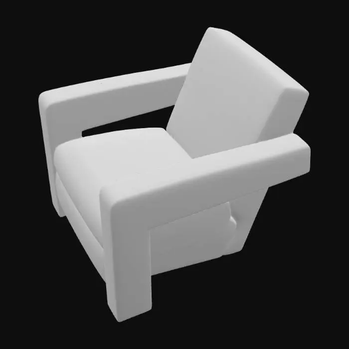 3D model for Mustard Armchair