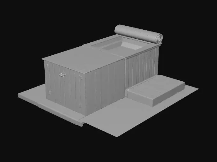 3D model for Rustic Wooden Tub