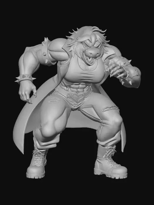 3D model for Raging Reptilian Warrior