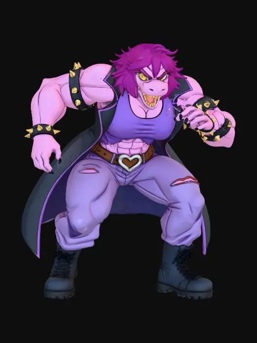 3D model for Raging Reptilian Warrior