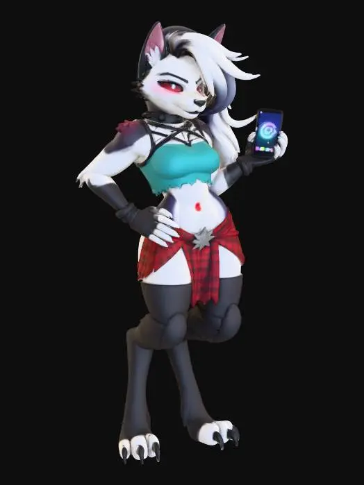 3D model for Tech Savvy Wolf Character