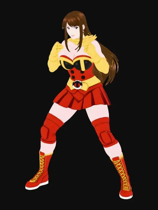 3D model for Warrior Stance