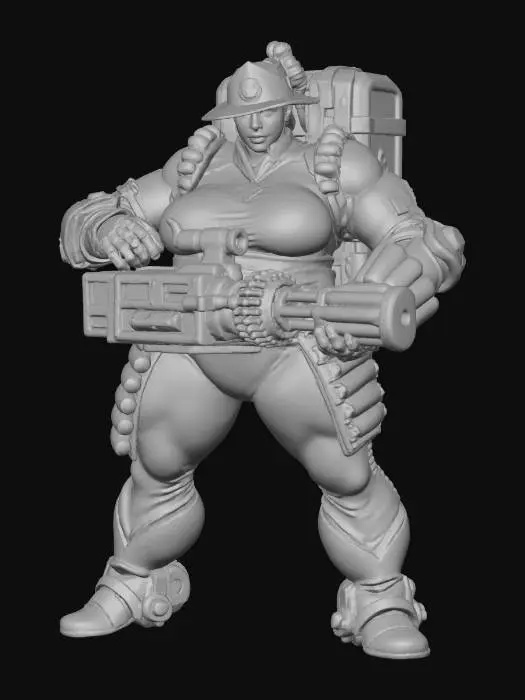 3D model for Gunner in Green