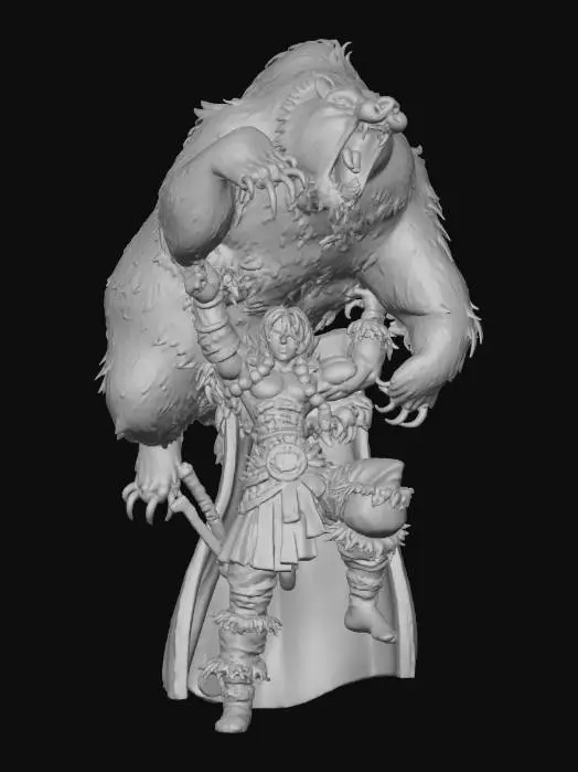 3D model for Warrior and Bear Showdown