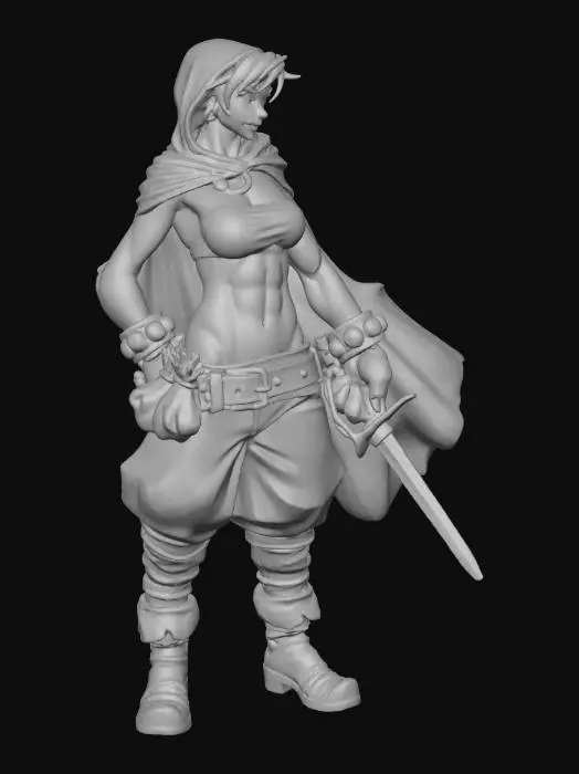 3D model for Warrior in Red Cloak