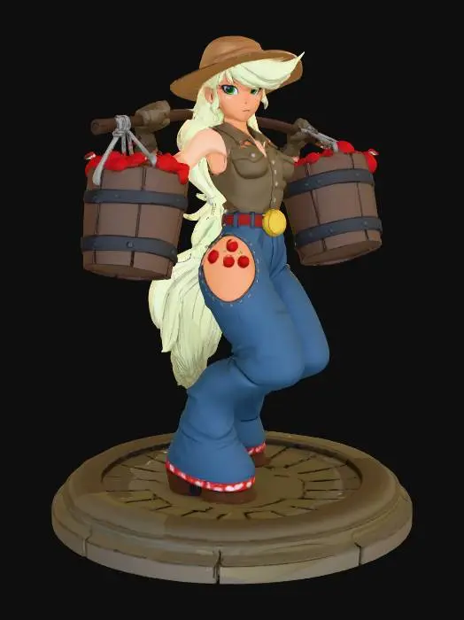 3D model for Apple Harvest Cowgirl