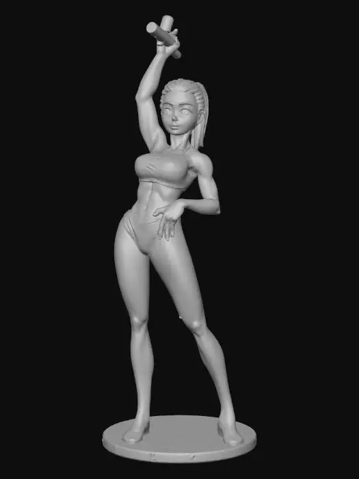 3D model for Stretching Warrior