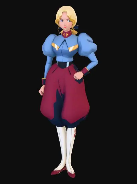 3D model for Anime Character in Formal Attire