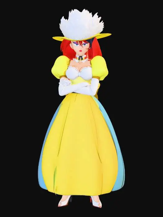 3D model for Lady in Yellow Dress