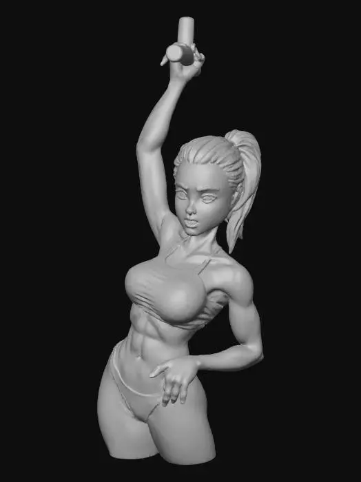 3D model for Stretching Warrior
