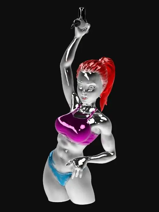 3D model for Stretching Warrior