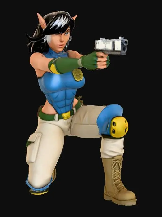 3D model for Warrior Stance Felina