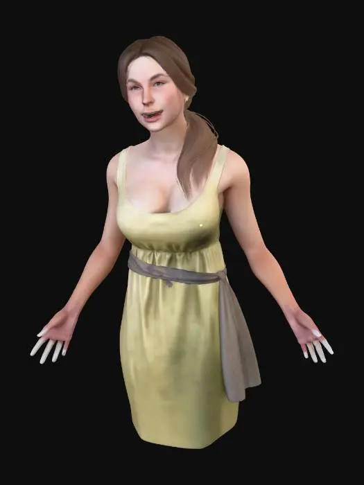 3D model for Village Girl in Camp