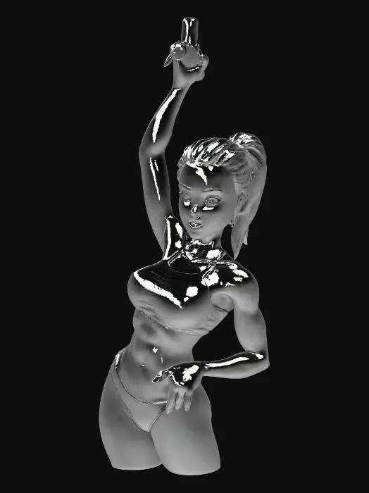 3D model for Stretching Warrior