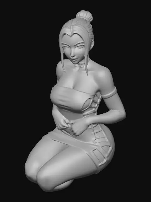 3D model for Character Sketch in Monochrome
